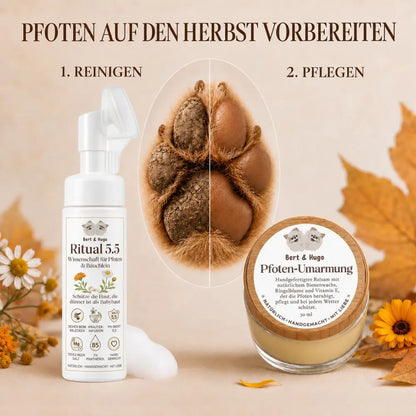 Bert &amp; Hugo Duo Care Set: Ritual 5.5 Science for Paws &amp; Tummies + Paw Hug