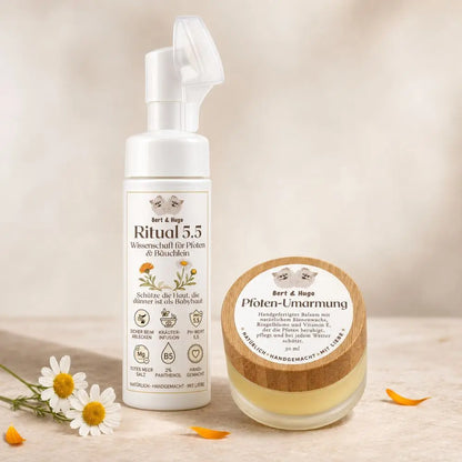 Bert &amp; Hugo Duo Care Set: Ritual 5.5 Science for Paws &amp; Tummies + Paw Hug